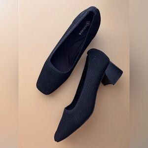 Vivaia Melody Pro Square Toe Knitted Chunky block heel black 37.5